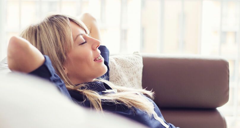 Woman enjoying AC