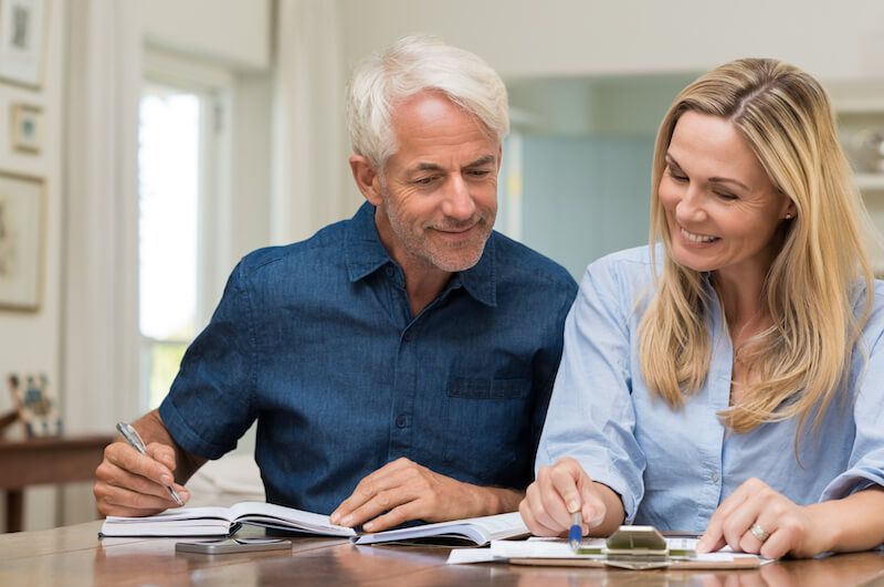 Couple discussing home investments