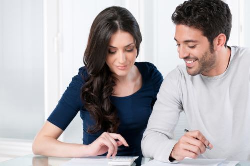 Couple looking at energy bills